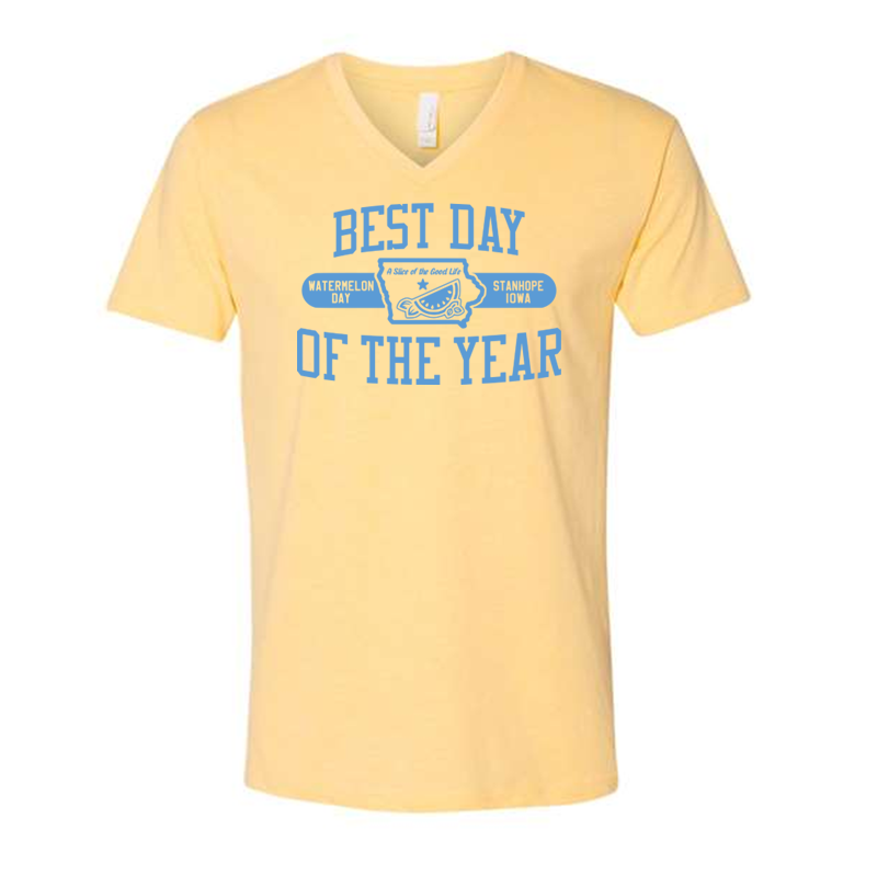 BEST DAY OF THE YEAR - 2025 Stanhope Watermelon Day Shirt - Swede Yellow