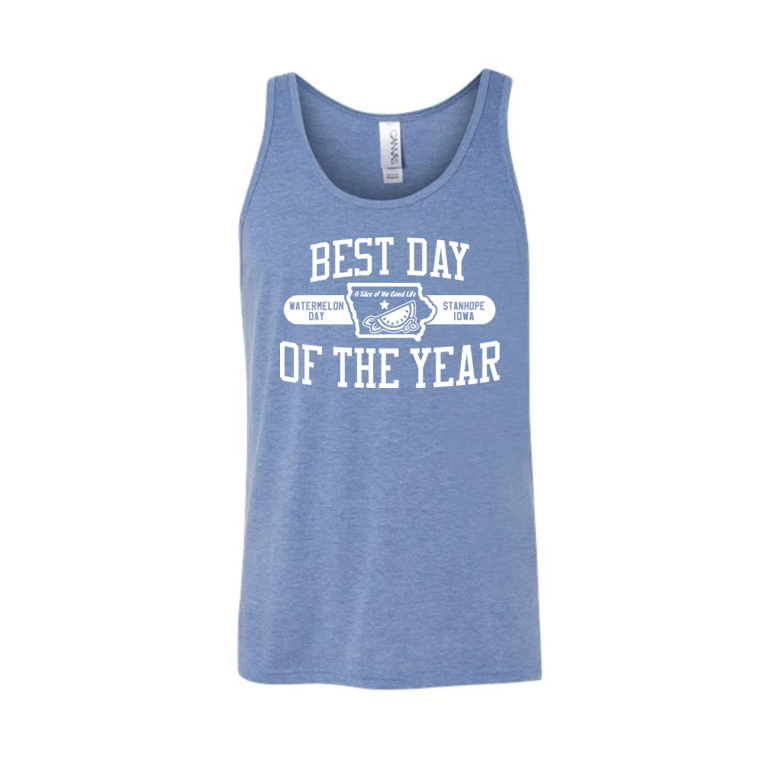 BEST DAY OF THE YEAR - Official 2025 Stanhope Watermelon Day Shirt - Stanhope Viking Blue