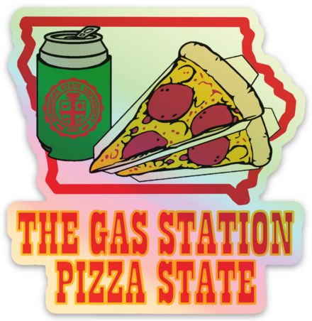 Iowa - The Gas Station Pizza State Sticker