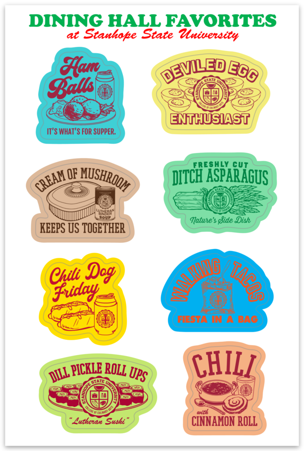 Dining Hall Favorites - Sticker Pack