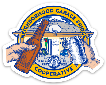 Neighborhood Garage Fridge Cooperative Magnet