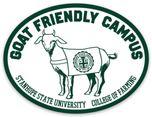 Goat Friendly Campus - College of Farming Oval Sticker