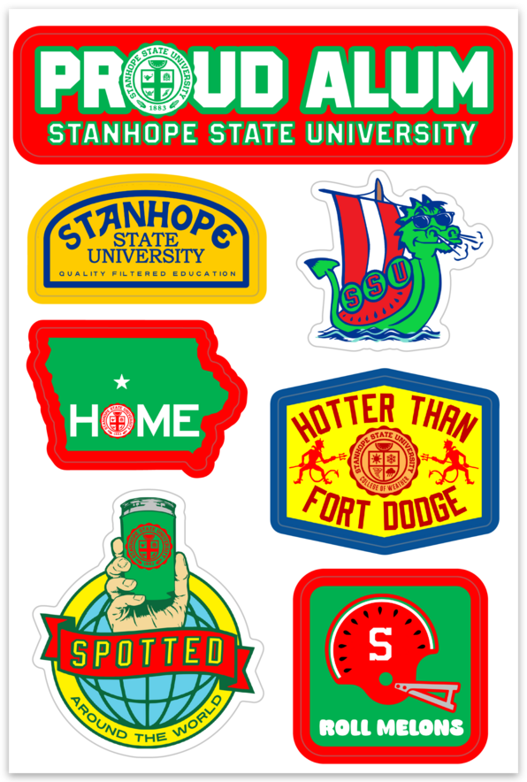 Stututu Sticker Campus Memories - Sticker Pack – Stanhope State University