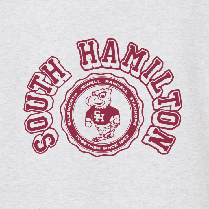 Logo with 'South Hamilton' text and a mascot on a white background
