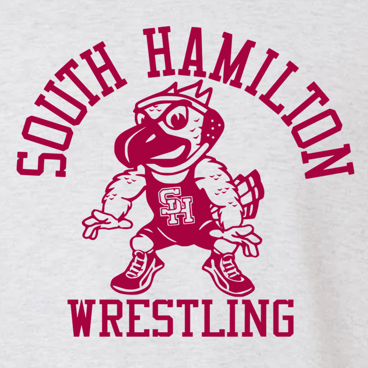 South Hamilton Wrestling logo with mascot on a white background